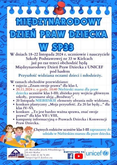 Międzynarodowy Dzień Praw Dziecka z UNICEF