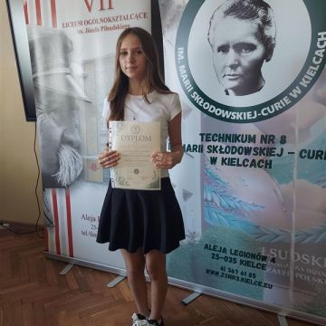 Sukces uczennicy w konkursie anatomicznym
